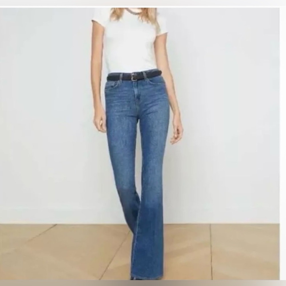 L'AGENCE Classic Indigo Flare high‎ rise Jeans